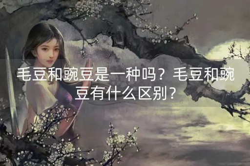 毛豆和豌豆是一种吗？毛豆和豌豆有什么区别？-第1张图片-女性汇