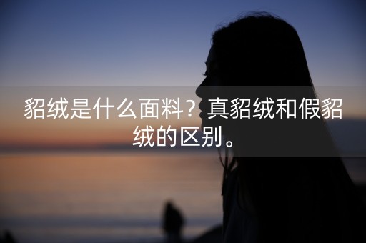 貂绒是什么面料？真貂绒和假貂绒的区别。-第1张图片-女性汇